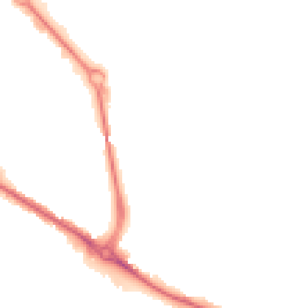 Night-time road noise heatmap for DE24 1AQ