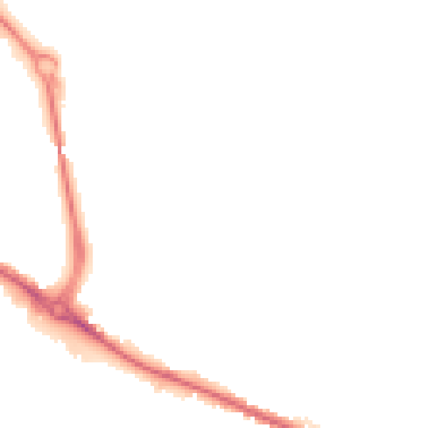 Night-time road noise heatmap for DE24 1AS