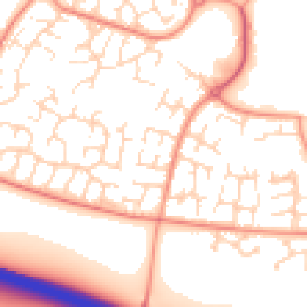 Daytime road noise heatmap for DE24 3AL