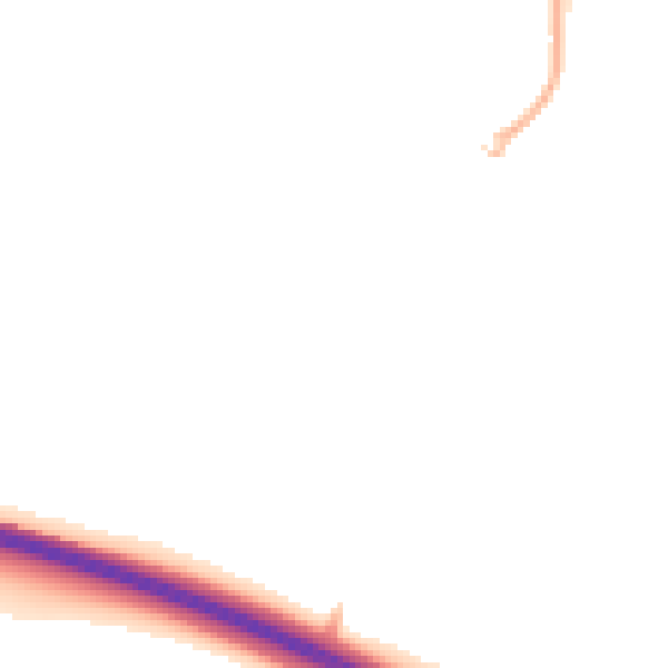Night-time road noise heatmap for DE24 3AQ