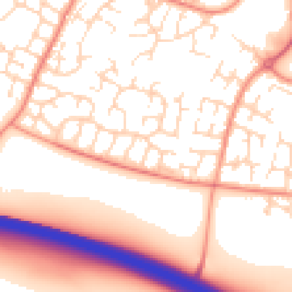 Daytime road noise heatmap for DE24 3BA