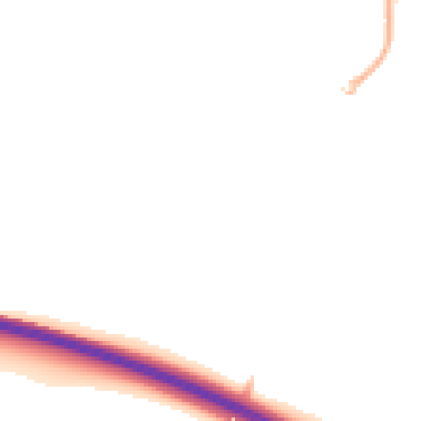 Night-time road noise heatmap for DE24 3BE
