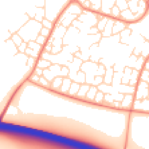 Daytime road noise heatmap for DE24 3BP