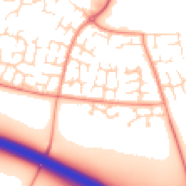 Daytime road noise heatmap for DE24 3DP