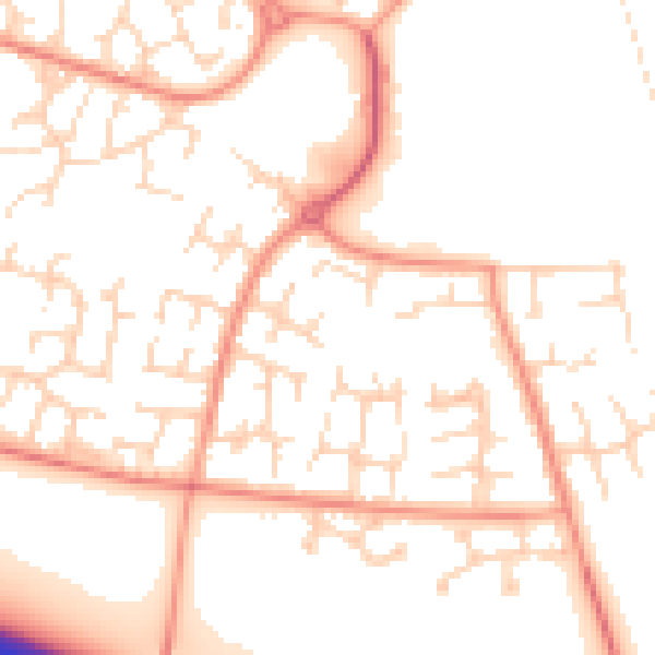 Daytime road noise heatmap for DE24 3DW