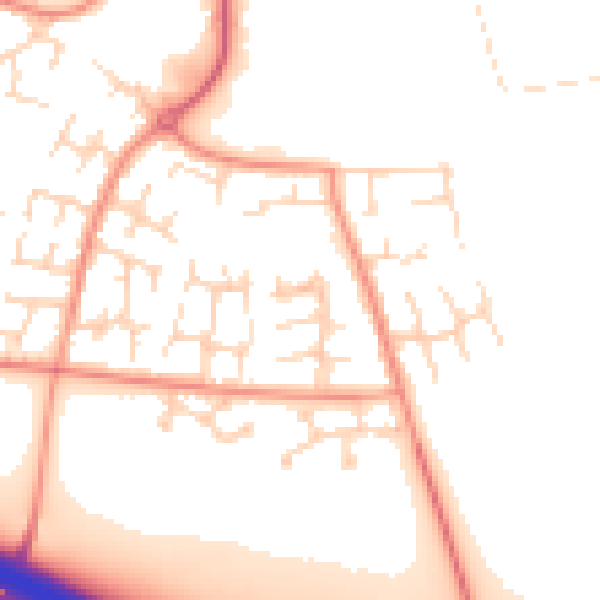 Daytime road noise heatmap for DE24 3EA