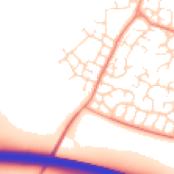 Daytime road noise heatmap for DE24 3EX