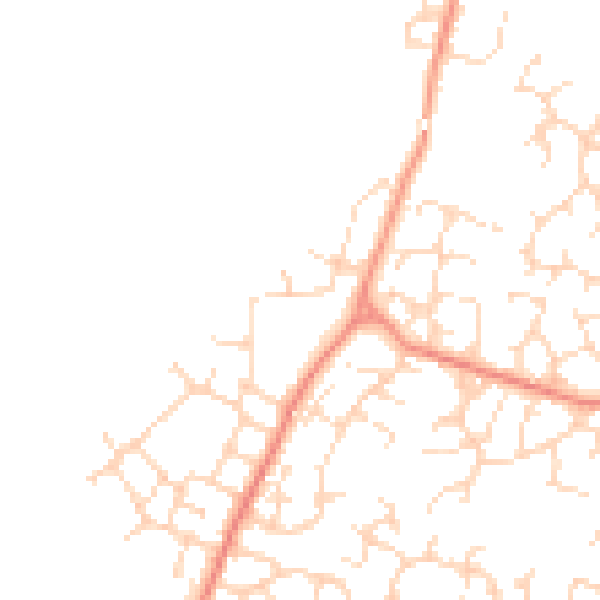 Daytime road noise heatmap for DE24 3FJ