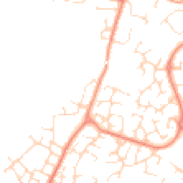 Daytime road noise heatmap for DE24 3GA