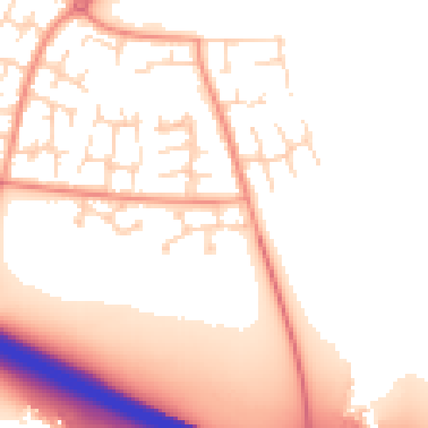 Daytime road noise heatmap for DE24 3GJ