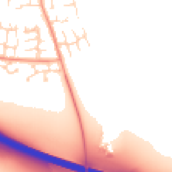 Daytime road noise heatmap for DE24 3GZ