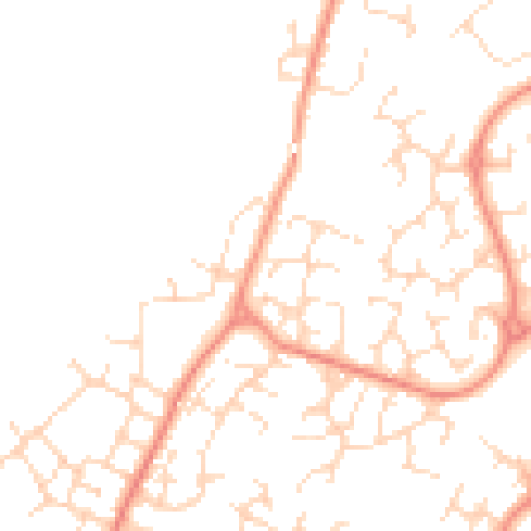 Daytime road noise heatmap for DE24 3HU