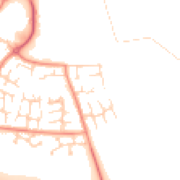 Daytime road noise heatmap for DE24 3JP