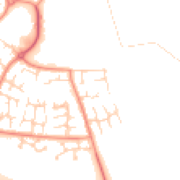 Daytime road noise heatmap for DE24 3JR