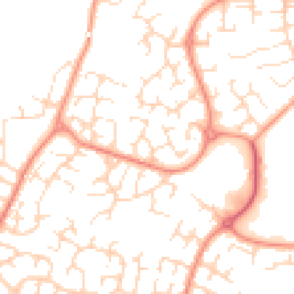 Daytime road noise heatmap for DE24 3JT