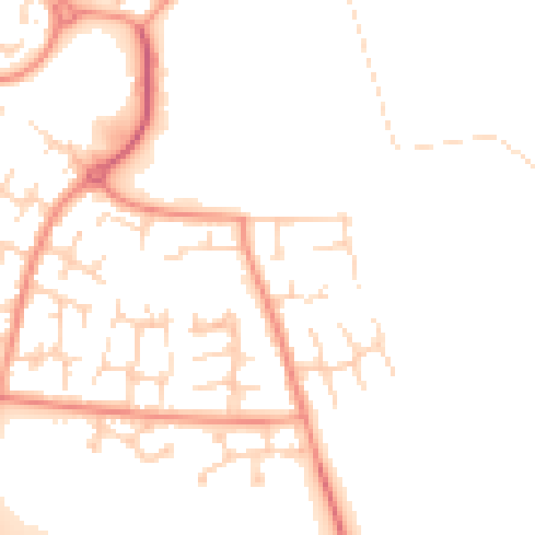 Daytime road noise heatmap for DE24 3JY