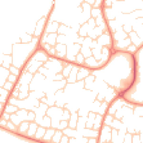 Daytime road noise heatmap for DE24 3LF
