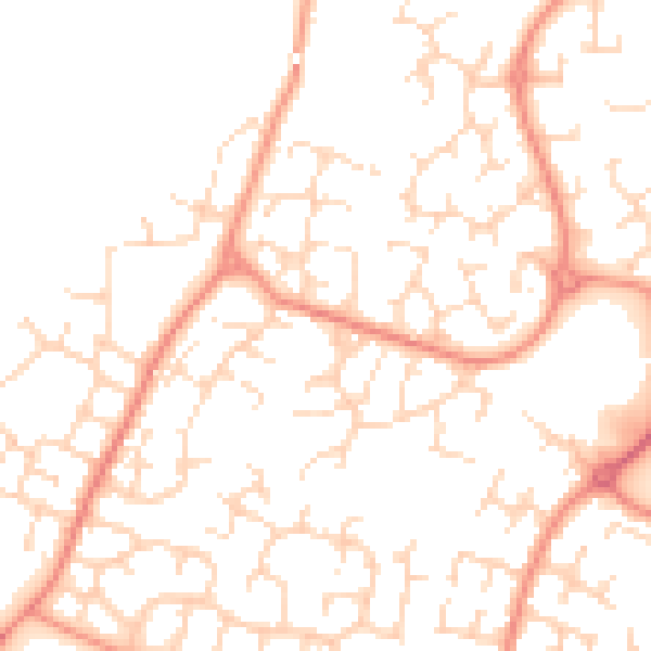 Daytime road noise heatmap for DE24 3LQ