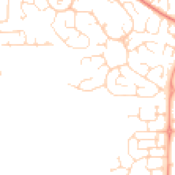 Daytime road noise heatmap for DE24 5AF