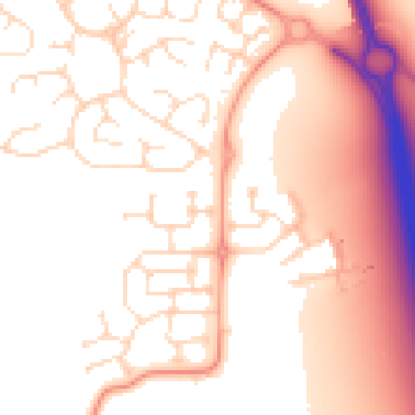 Daytime road noise heatmap for DE24 5AU