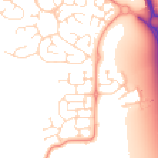 Daytime road noise heatmap for DE24 5AY