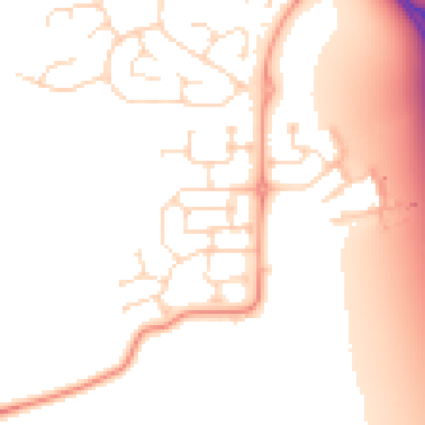 Daytime road noise heatmap for DE24 5BA