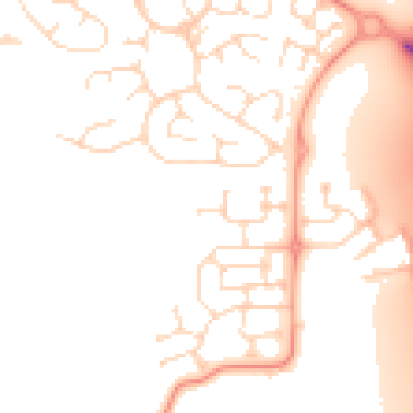 Daytime road noise heatmap for DE24 5BE