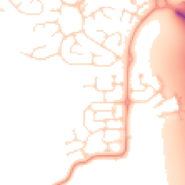 Daytime road noise heatmap for DE24 5BG