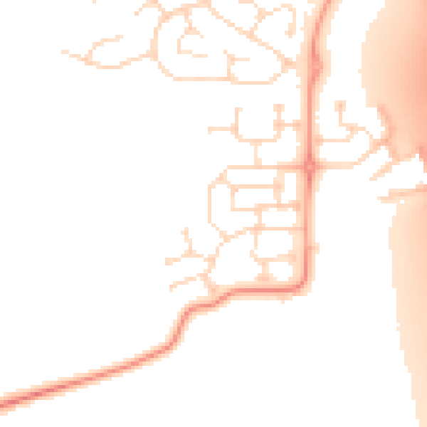 Daytime road noise heatmap for DE24 5BR