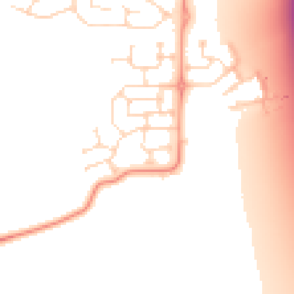 Daytime road noise heatmap for DE24 5BU