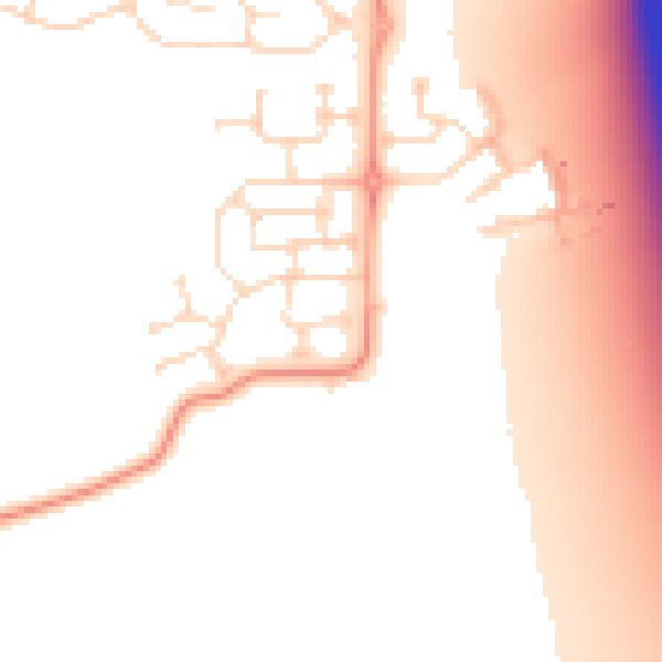 Daytime road noise heatmap for DE24 5BX