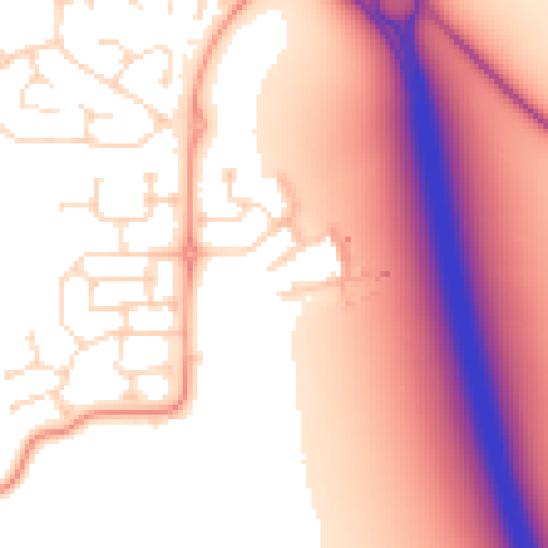 Daytime road noise heatmap for DE24 5DG