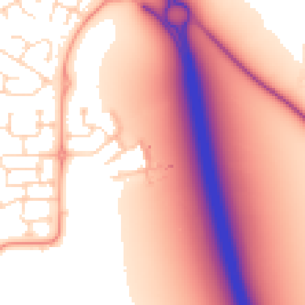 Daytime road noise heatmap for DE24 5DH
