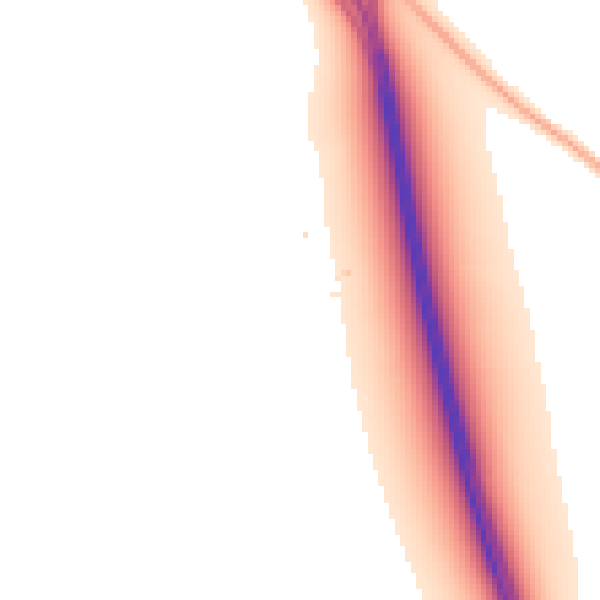Night-time road noise heatmap for DE24 5DN