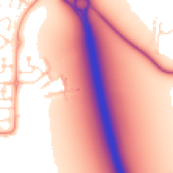 Daytime road noise heatmap for DE24 5DR