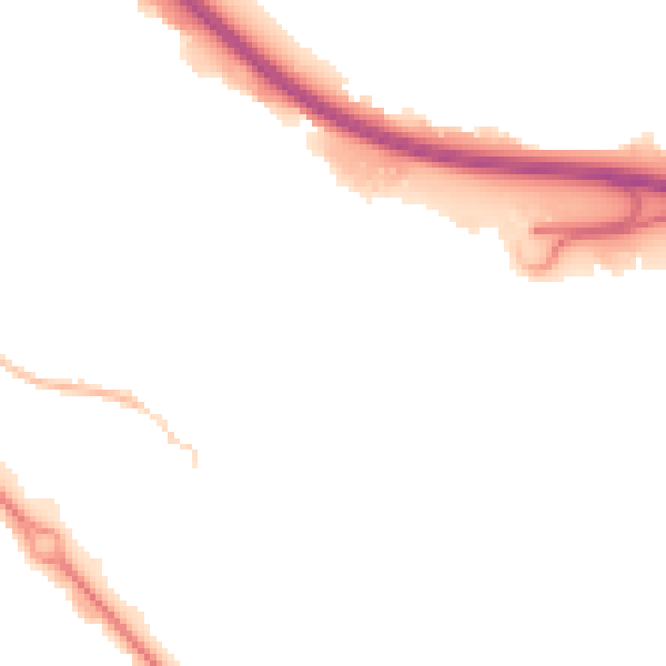 Night-time road noise heatmap for DE24 8HG
