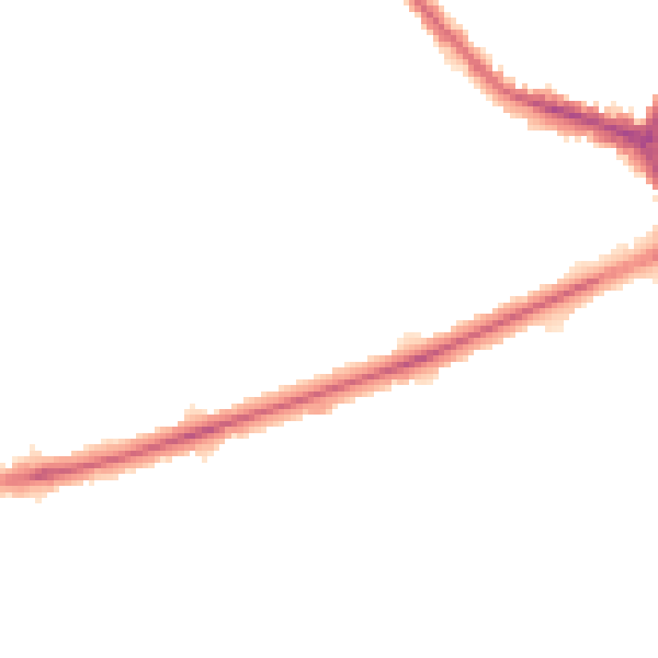 Night-time road noise heatmap for DE24 8PF