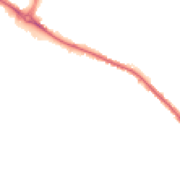 Night-time road noise heatmap for DE24 8TP