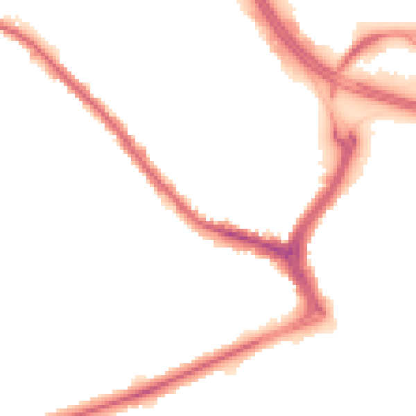 Night-time road noise heatmap for DE24 8XZ