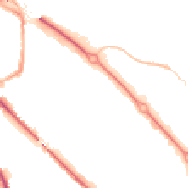 Night-time road noise heatmap for DE24 8ZS
