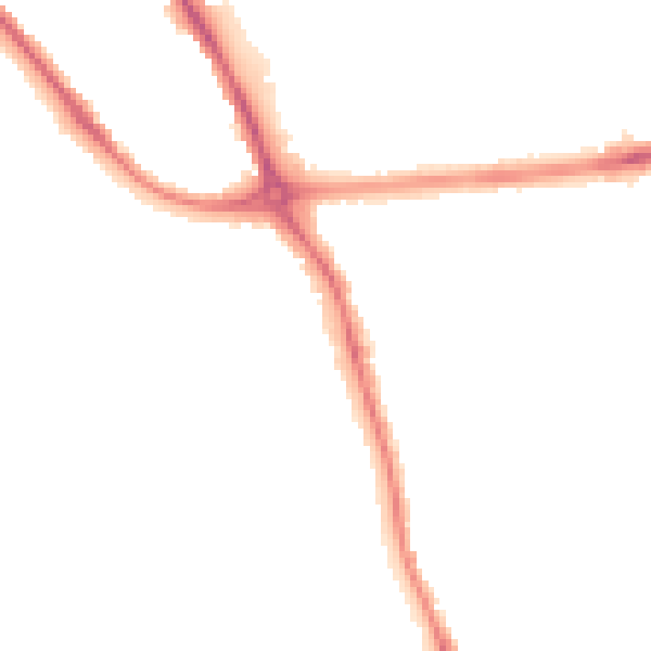 Night-time road noise heatmap for DE24 9AB