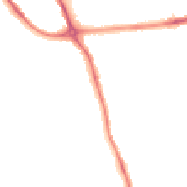 Night-time road noise heatmap for DE24 9AE