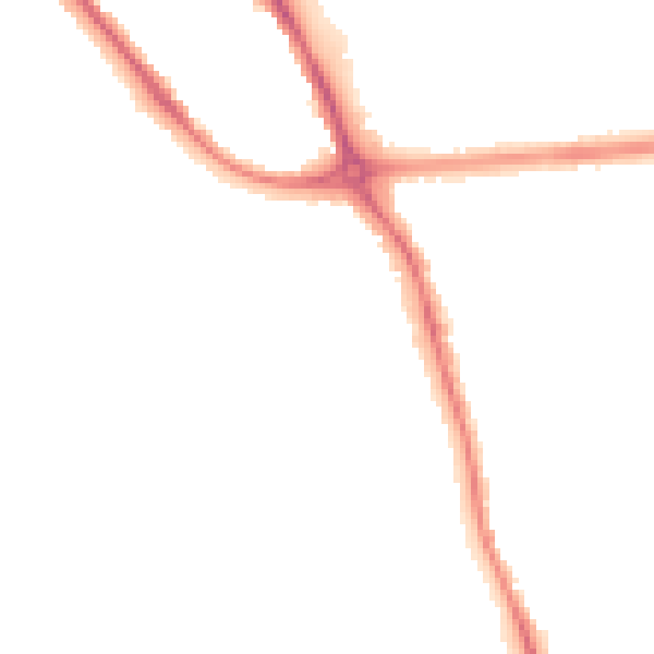 Night-time road noise heatmap for DE24 9BA