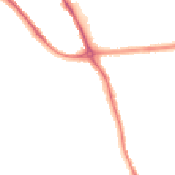 Night-time road noise heatmap for DE24 9BH
