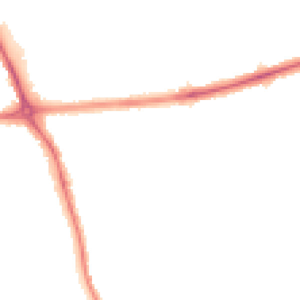 Night-time road noise heatmap for DE24 9BN