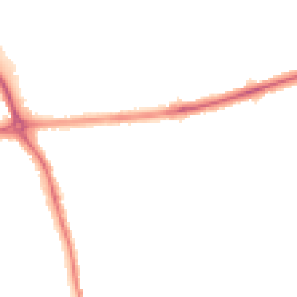 Night-time road noise heatmap for DE24 9BP