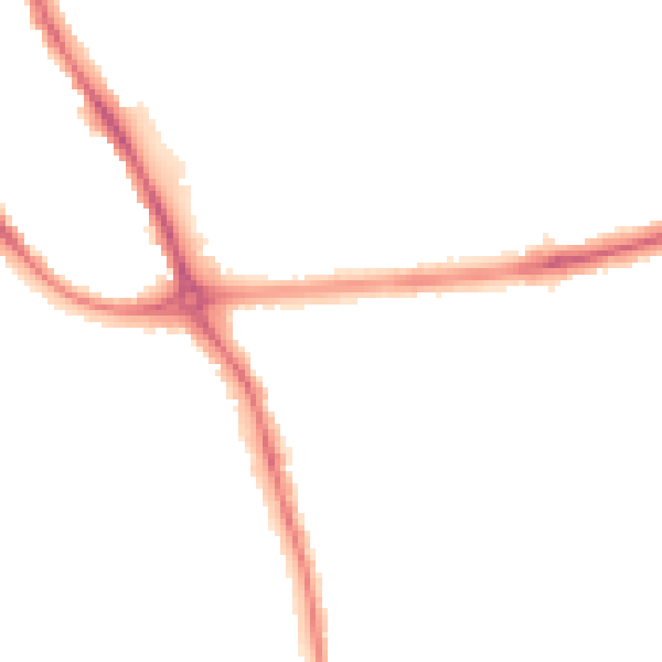 Night-time road noise heatmap for DE24 9BW