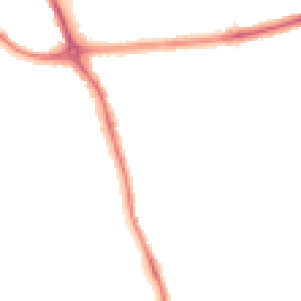 Night-time road noise heatmap for DE24 9DE