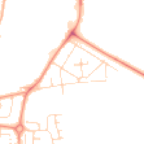 Daytime road noise heatmap for DE24 9GR