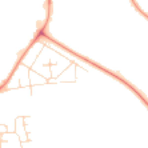 Daytime road noise heatmap for DE24 9HB